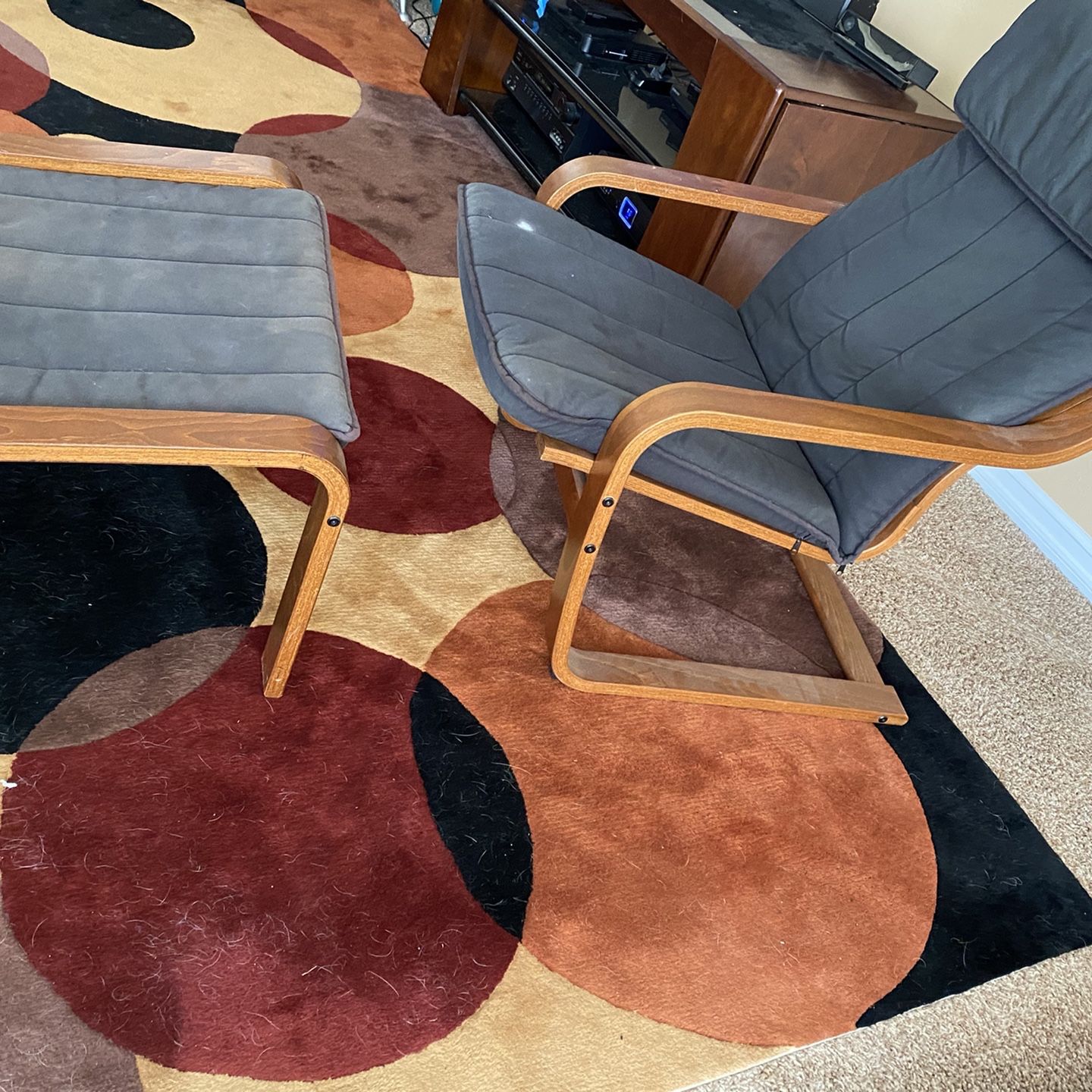Chair And Ottoman IKEA Poang Set