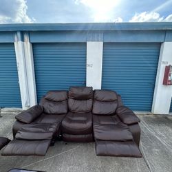 Brown Leather Couch