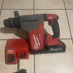 M18 FUEL 18V Brushless Cordless SDS-Plus 1-1/8 in. Rotary Hammer Drill & 6 ah batt and chsrger $350  (2915-20) 