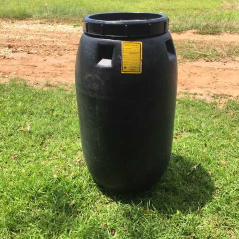$30 Food grade plastic removable lid pickle barrel barrels 60 gallon open top + lids rain water drum drums rain water feed storage near Atlanta Georg
