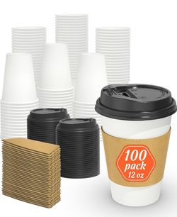 12oz Coffee Cup With Lids