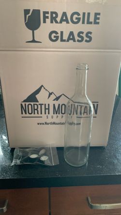 12 750 ml glass bottles with cap