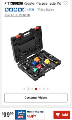 Radiator pressure test kit