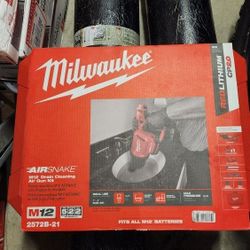 Milwaukee M12 Cordless Drain Cleaning Airsnake Air Gun Kit NEW IN THE BOX