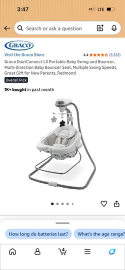Graco 2 in 1 swing and bouncer