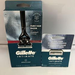 Gillette Intimate Razor and 6 cartridge 2 x $22