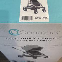  Contours Legacy Single to Double Stroller Washed Teal