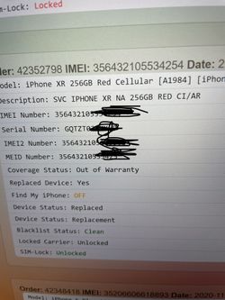 Xr 256 Gb Factory Unlock