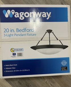 Brand new 3 light Pendant Black Finish
