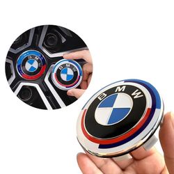 4PCS For BMW 50th Anniversary Wheel Center Hub Caps Badge Emblem X5 X6 M3 Z4