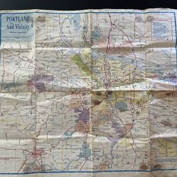 Vintage 1990's US West Portland City & Vicinity Map