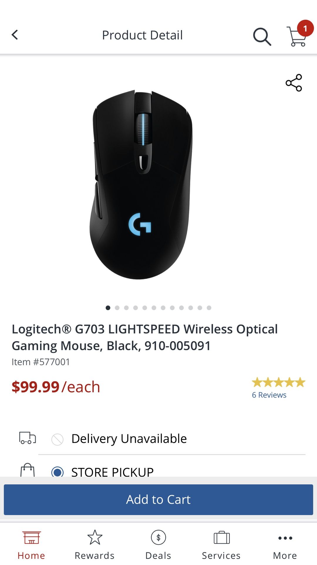 Logitech Wireless Gaming Mouse