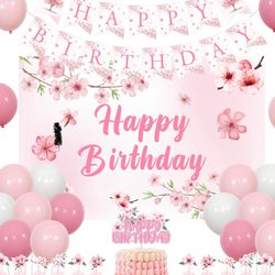 Cherry Blossom Girls Birthday Decorations 