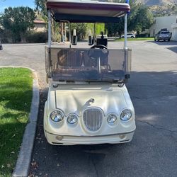Custom Pearl Pewter Club Jaguar Golf Cart – Excellent Condition