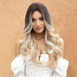 Beautiful Ombre Blonde Synthetic Hair Wig