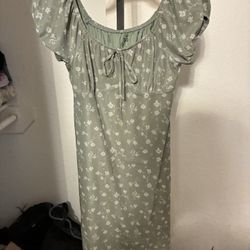 Green Flower Dress