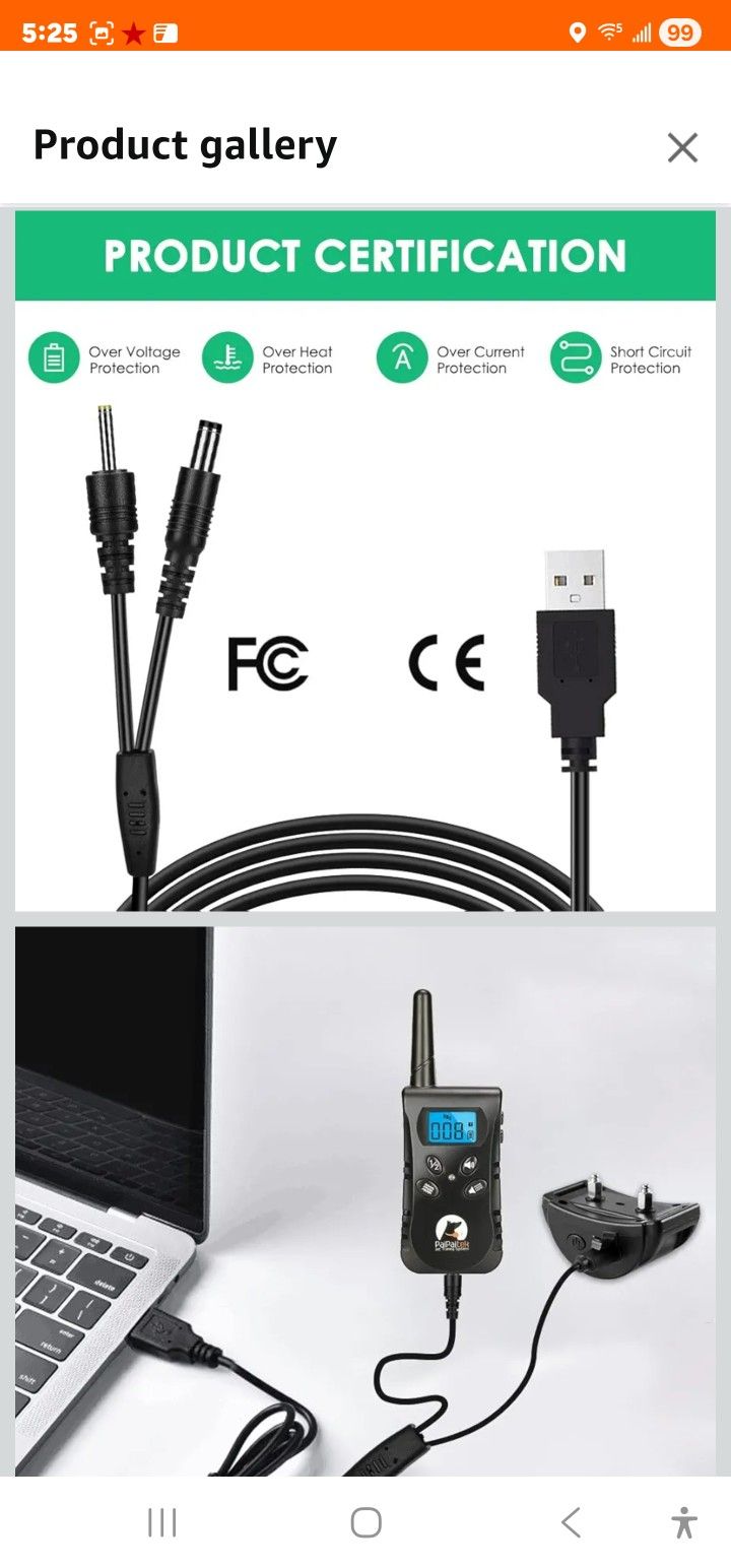 Mrgru Replacement Charger Cable for Dog Shock Collar Compatible with PET/Flittor/Petsafe/PetSpy/PetTech/Pettrainer Dog Shock Collars and Other Trainin