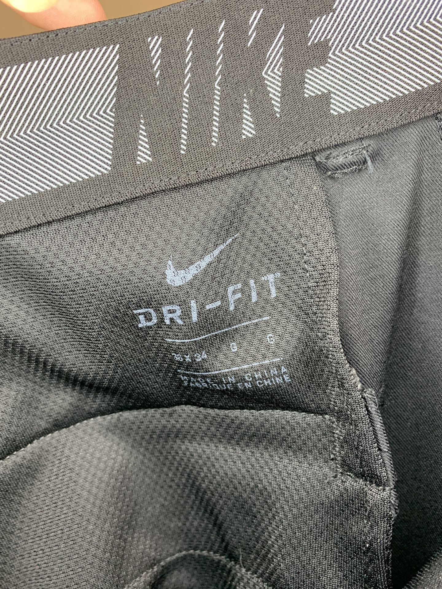 Nike Golf Dri Fit Pants Mens 36x34 Black Stretch Pre-owned