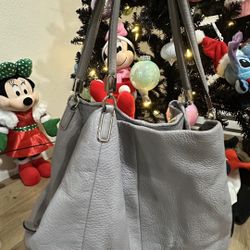 Coach Phoebe Madison Gray Leather Shoulder Bag