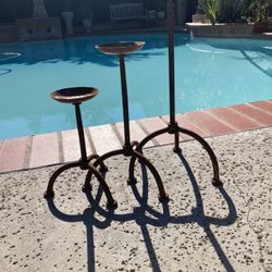 Wrought Iron Candle Holders