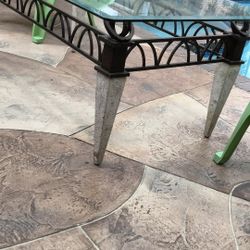 Beautiful 😍 Glass top coffee table pool deck balcony patio porch 