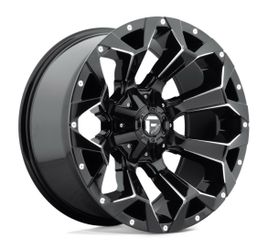 17″ FUEL WHEELS D576 ASSAULT GLOSS BLACK MILLED CROSSOVER SUV RIMS