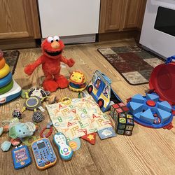 Large Baby/Toddler Toy Bundle- fisher price, spider man, Vtech, Sesame Street & more