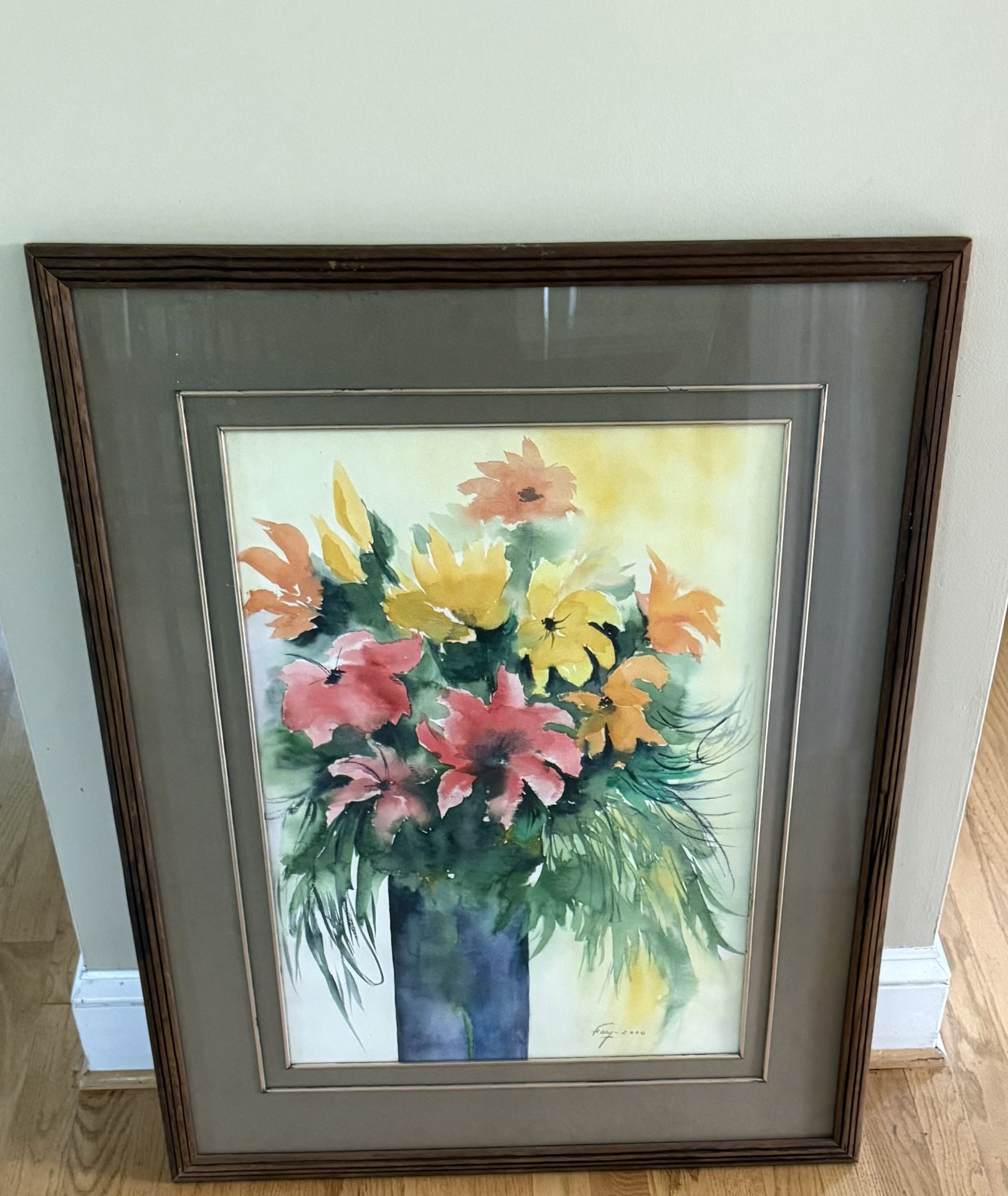 Costa Rican Artist Watercolor Flower Painting