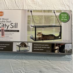EZ Mount Double Stack Kitty Sill Cat Window Perch