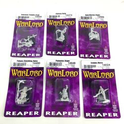 Assorted Lot Of 6 Reaper Miniatures WarLord Figures Statues 2018 - NEW