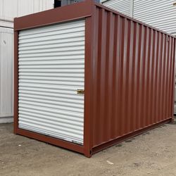 New 15' Storage Container With Roll Up Door