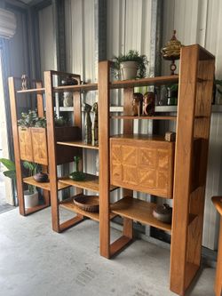 Mid Century Vintage Lou Hodges Modular Freestanding Wall Unit