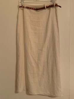Linen dress $20 with leather belt