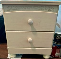 2 draw night stand cream color