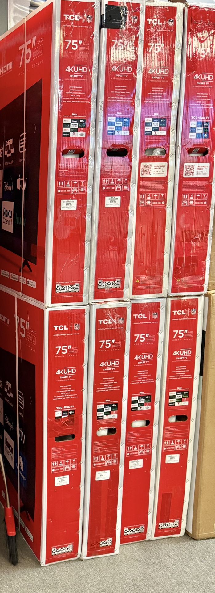 75 Tv TCL Smart 4k HDTV In Box $55 Down Takes The TVs On Financing Free Delivery