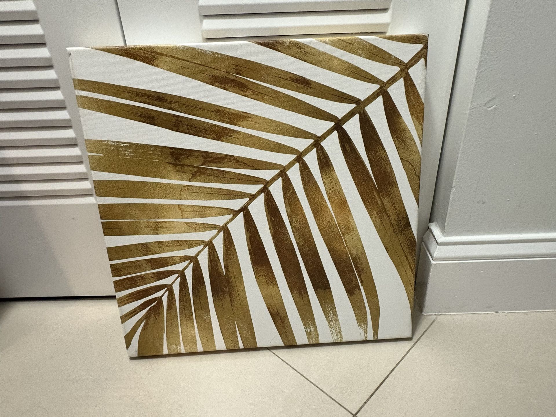 Gold Palm Fran Wall Art 16x16