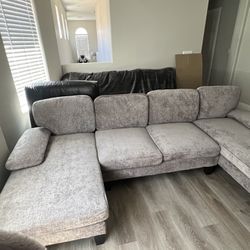 Sectional Sofa Couch (Grey)