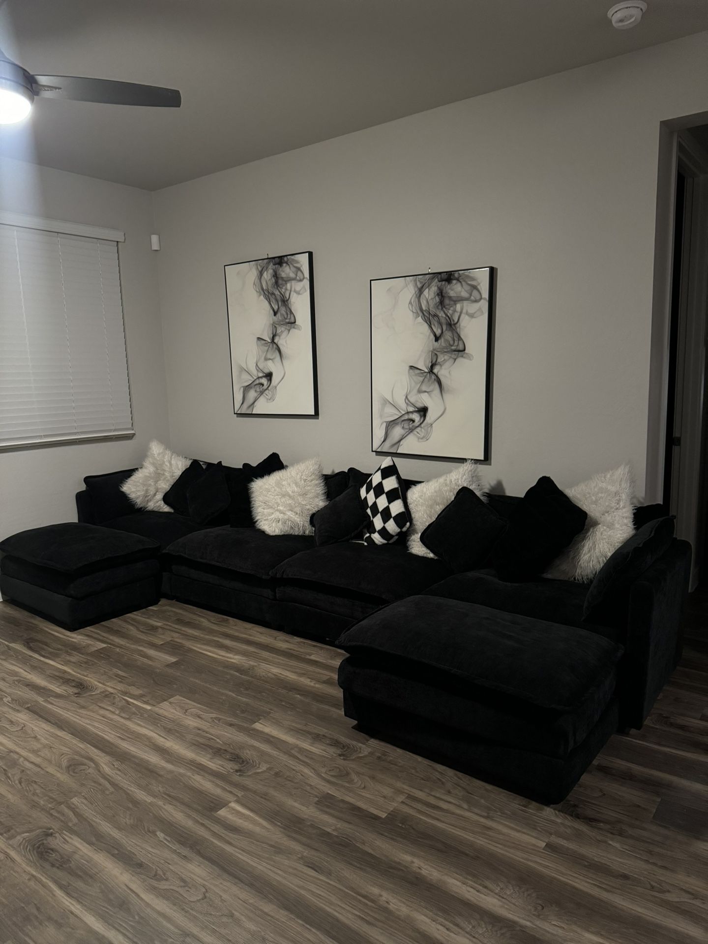Black Modular Cloud Couch Dupe