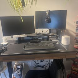 Stonington Height Adjust Electric Standing Desk - Brown