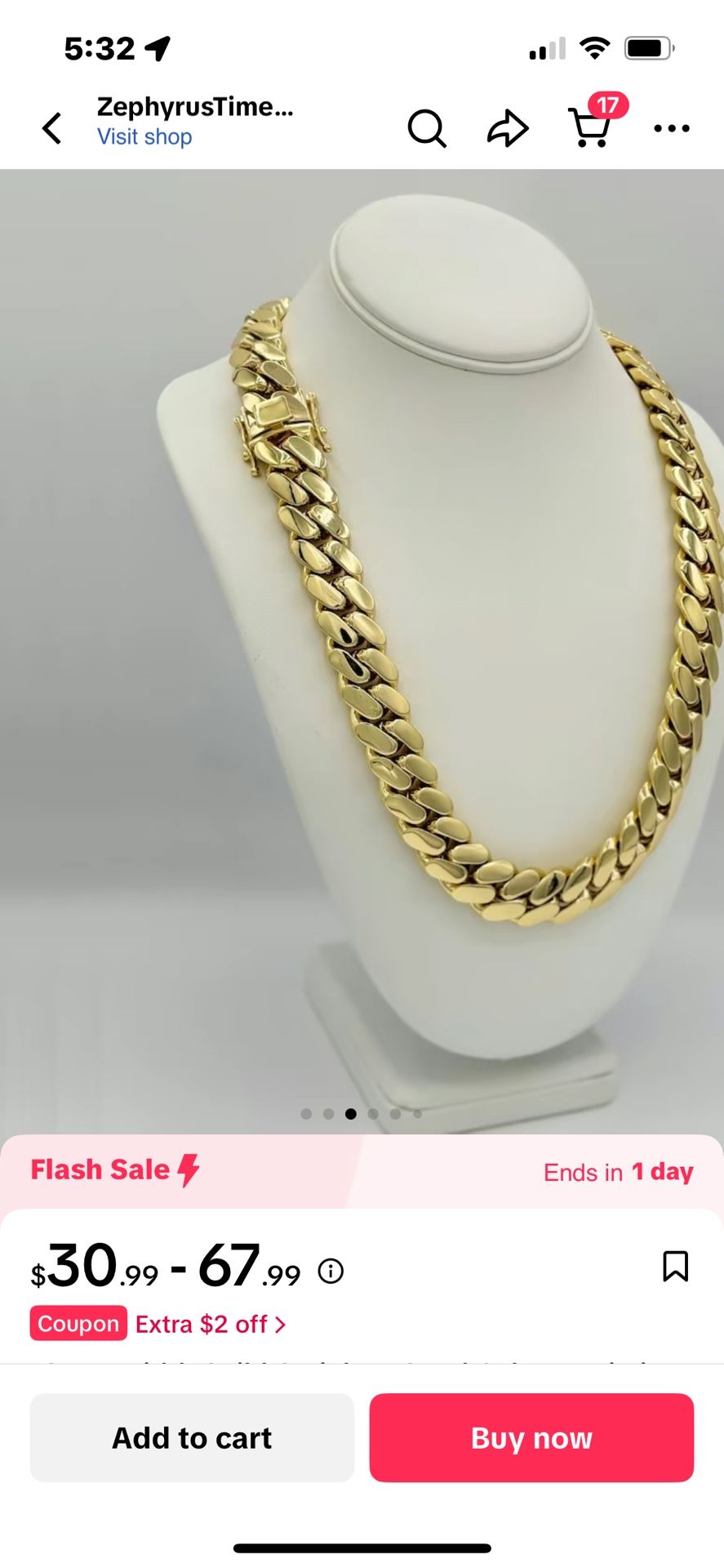 18k Gold plated Solid Cuban Need gone ASAP