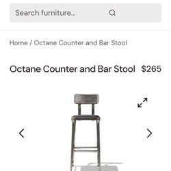 2 Commercial  Industry West Barstools  1 Has Ding In Foot Rest Can Be Bent Back