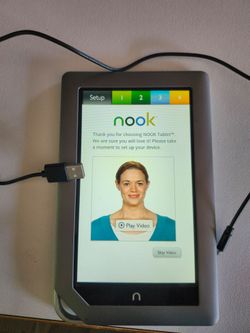 Barnes & Noble NOOK Tablet 7” Wi-Fi eReader Tablet Gray – Tested Working