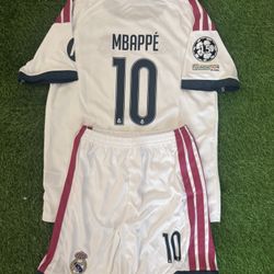 Mbappe Real Madrid Jersey Kids Set