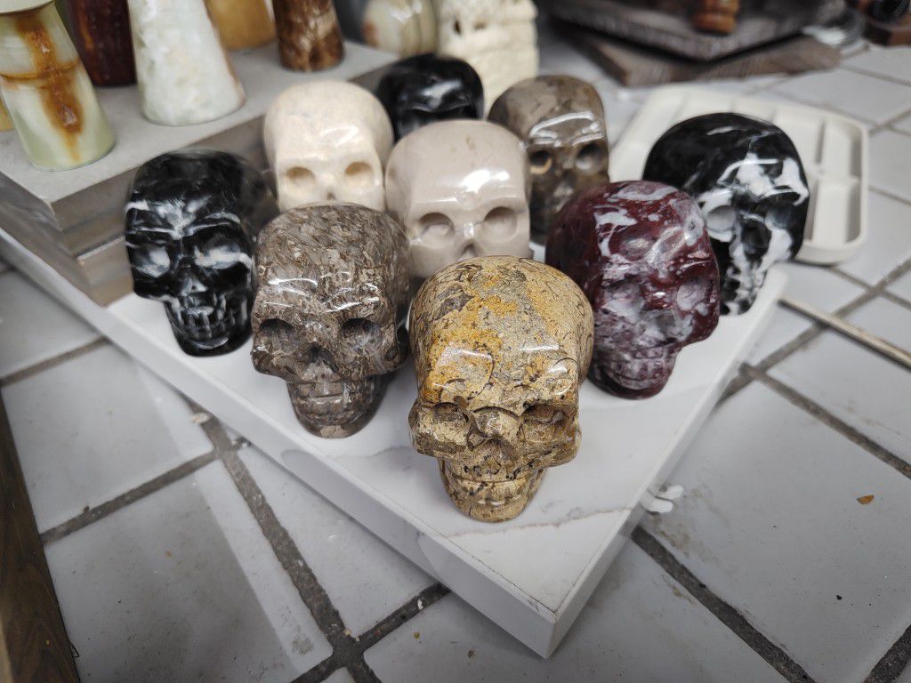 $15/Each 2 Inch Marble Skulls Crystal Skulls 