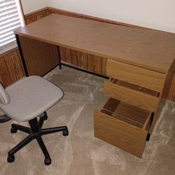 Free Office Desk And Two Large Living Room Chairs 