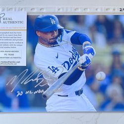 Mookie Betts Los Angeles Dodgers Autographed 8x12 Photo With COA 