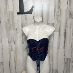 Bear dance strapless shimmer top size large