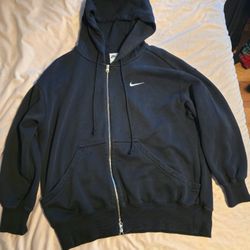 Women's Nike Full Zip Hoodie.  Black.  Size MEDIUM 