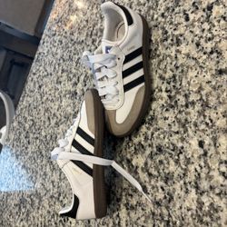 Adidas Kids Samba Classic Sneakers - White and Black - Size 13k