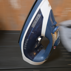 BLACK+DECKER Xpress Steam™ Cord Reel Iron with Nonstick Soleplate, Blue, ICR16X